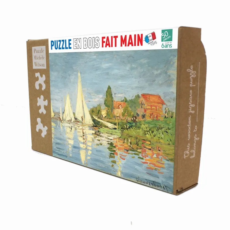Puzzle en Bois Découpé à la Main - Claude Monet - Régates À Argenteuil