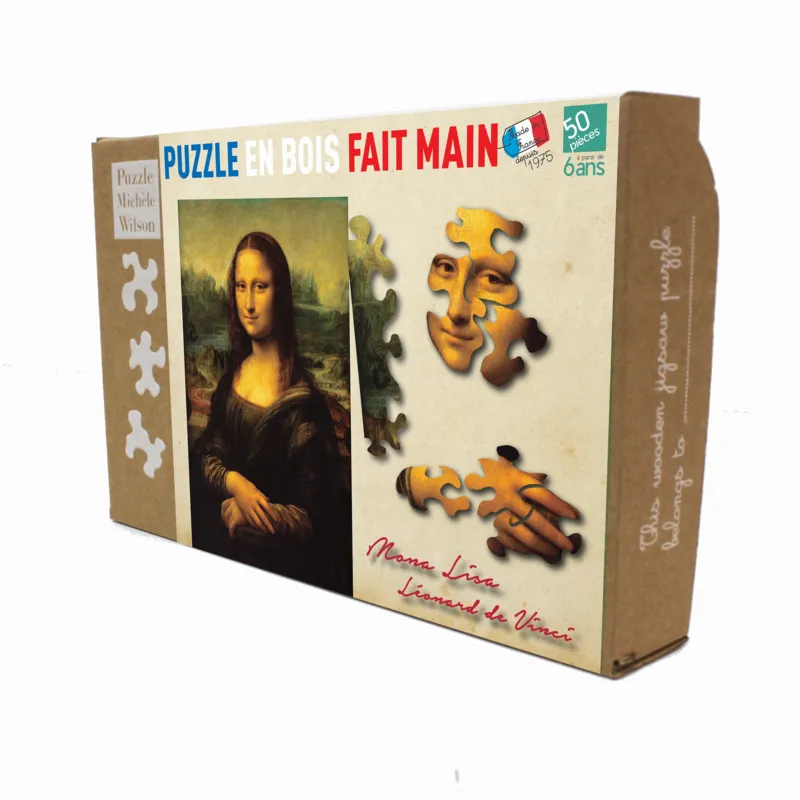 Puzzle en Bois Découpé à la Main - Léonard De Vinci - La Joconde
