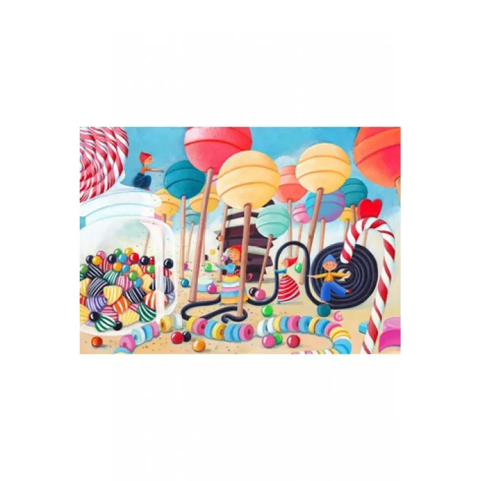 Puzzle en Bois Découpé à la Main - Marie Cardouat : Le Pays Des Bonbons