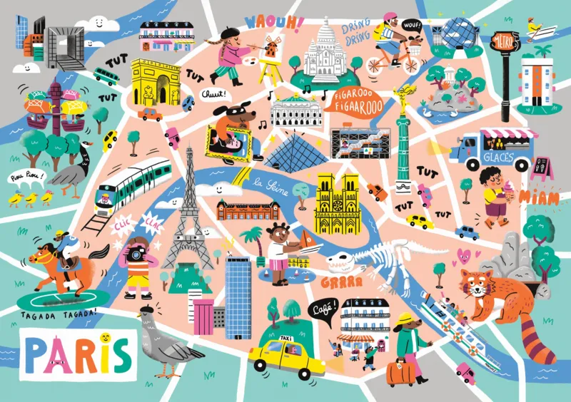 Puzzle en Bois Découpé à la Main - Balade A Paris