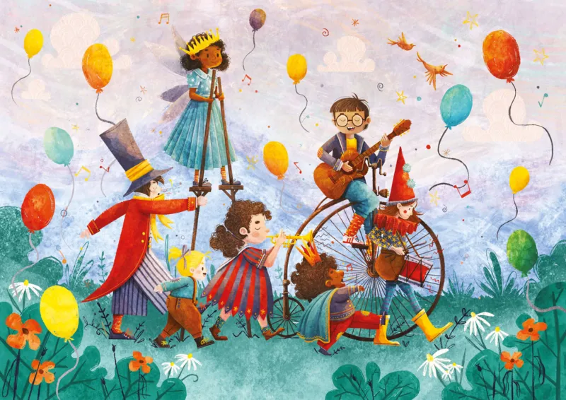 Puzzle en Bois Découpé à la Main - Musiciens