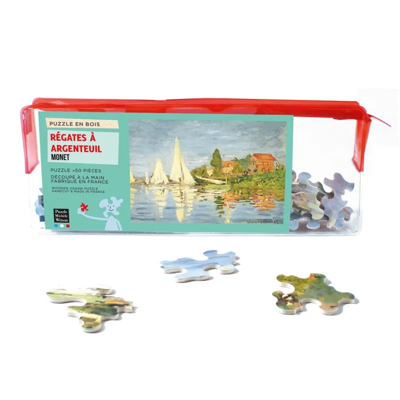 Puzzle en Bois Découpé à la Main - Claude Monet - Régates À Argenteuil