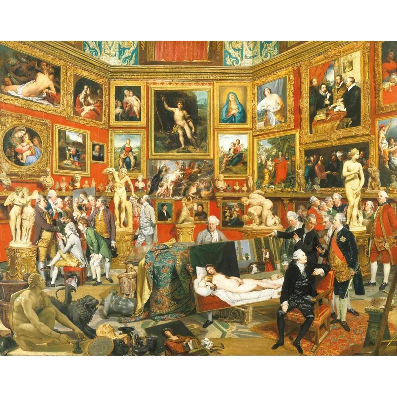 Puzzle en Bois Découpé à la Main - Zoffany : La Tribune Des Offices