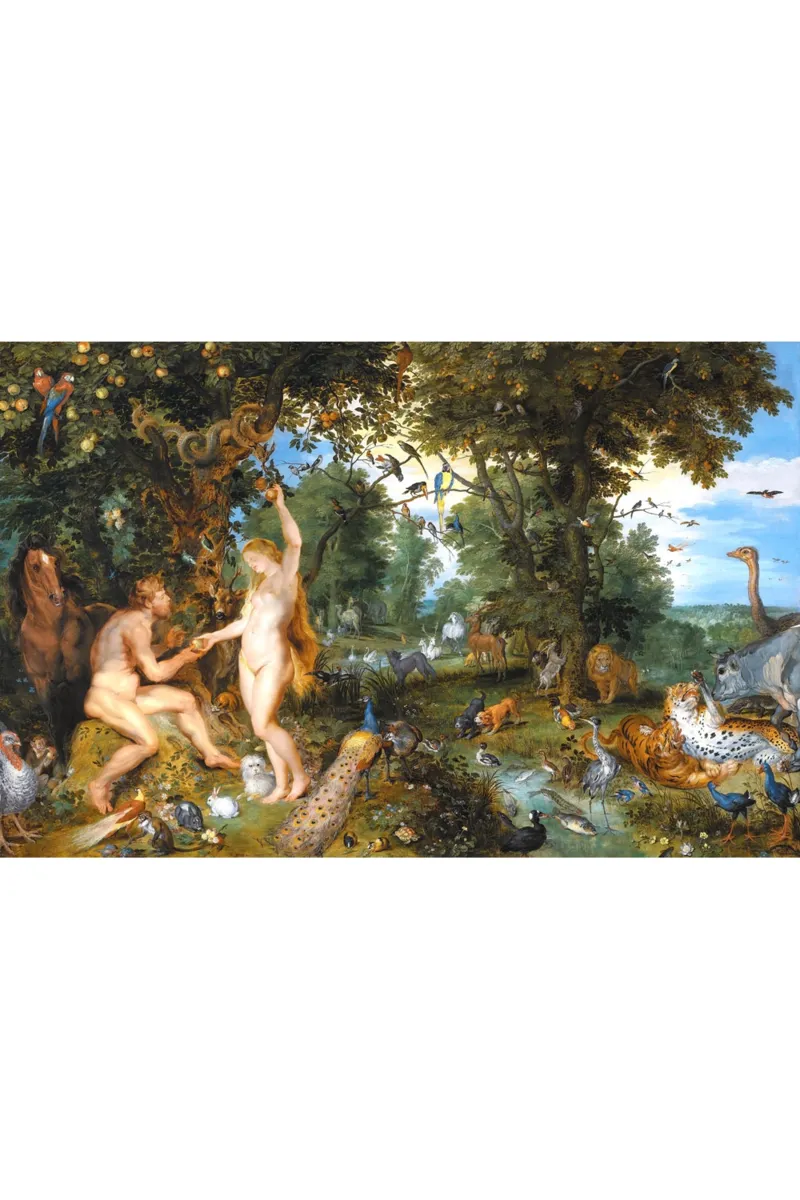 Puzzle en Bois Découpé à la Main - Jan Bruehgel - Le Jardin D'Eden