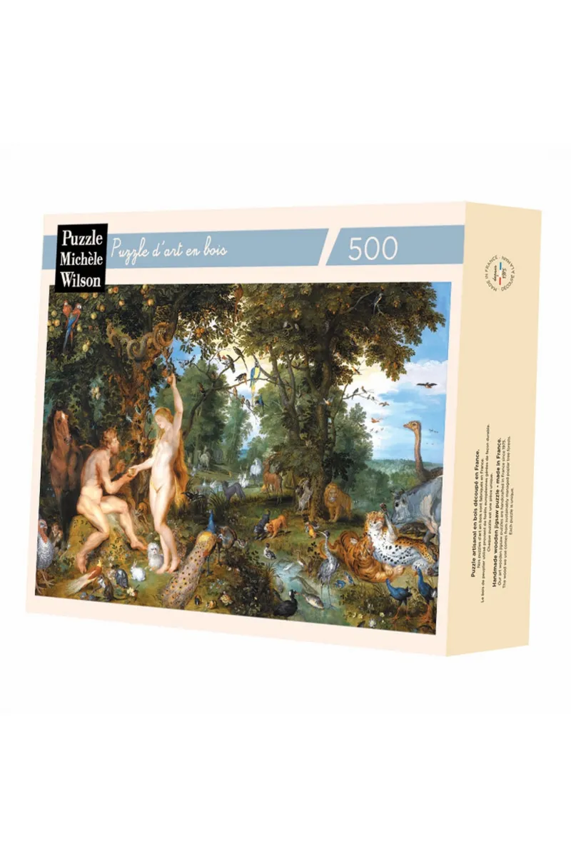 Puzzle en Bois Découpé à la Main - Jan Bruehgel - Le Jardin D'Eden