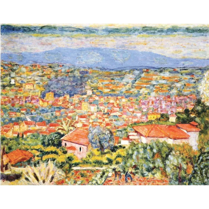 Puzzle en Bois Découpé à la Main - Pierre Bonnard - Vue Du Cannet, 1942