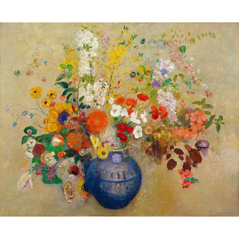 Puzzle en Bois Découpé à la Main - Odilon Redon - Fleurs
