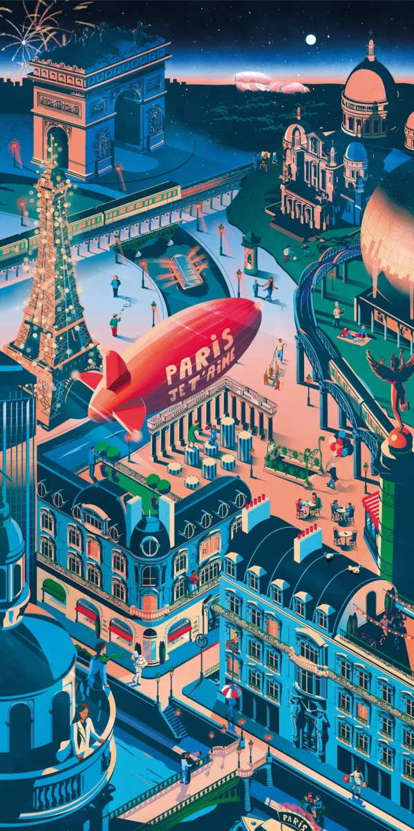 Puzzle en Bois Découpé à la Main - Paris, Je T'Aime