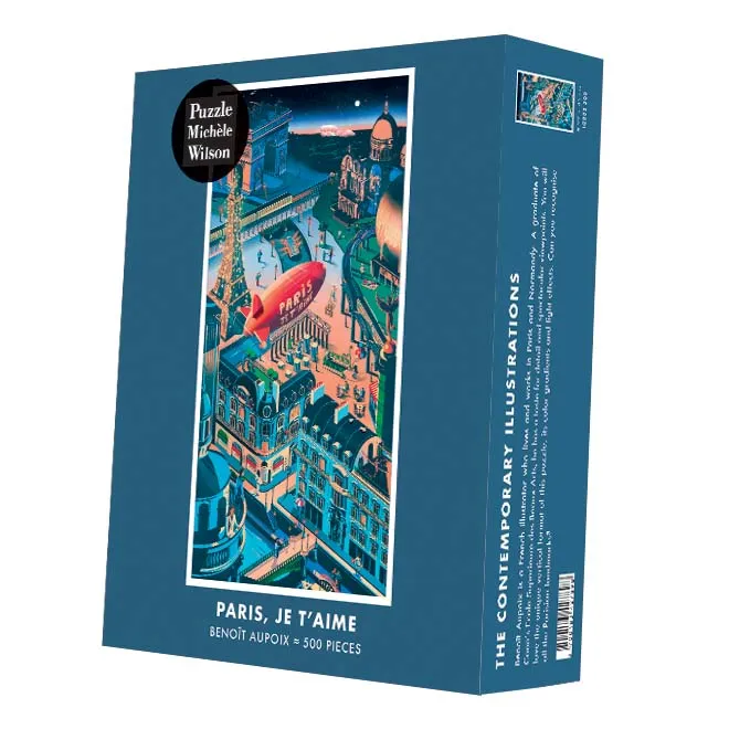 Puzzle en Bois Découpé à la Main - Paris, Je T'Aime