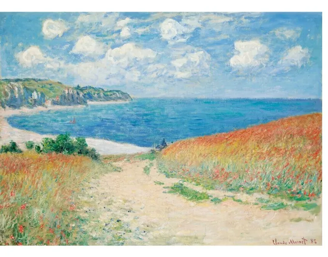 Puzzle en Bois Découpé à la Main - Claude Monet - Chemin Dans Les Blés, 1882