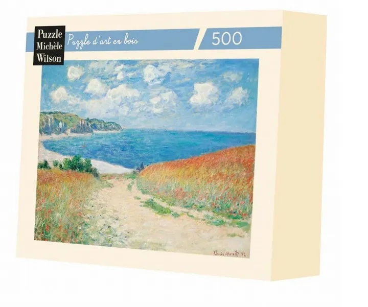 Puzzle en Bois Découpé à la Main - Claude Monet - Chemin Dans Les Blés, 1882