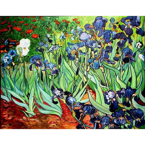 Puzzle en Bois Découpé à la Main - Van Gogh : Les Iris