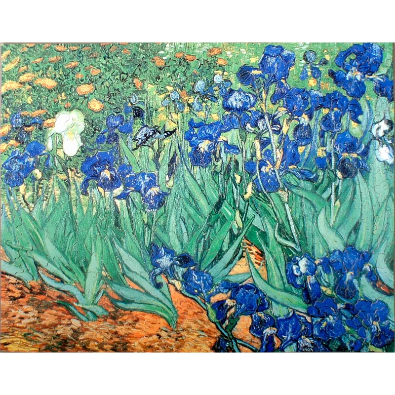 Puzzle en Bois Découpé à la Main - Van Gogh : Les Iris