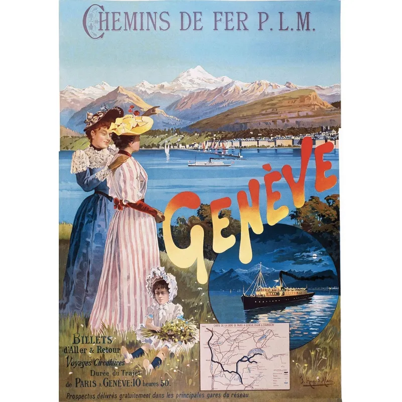 Puzzle en Bois Découpé à la Main - Chemins De Fer P.L.M.