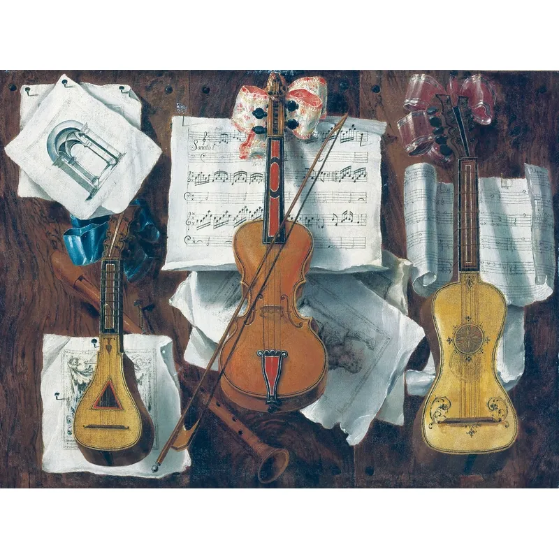 Puzzle en Bois Découpé à la Main - Sébastiano Lazzari - Trompe L'Oeil