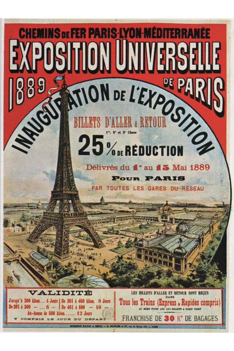 Puzzle en Bois Découpé à la Main - Exposition Universelle De Paris, 1889