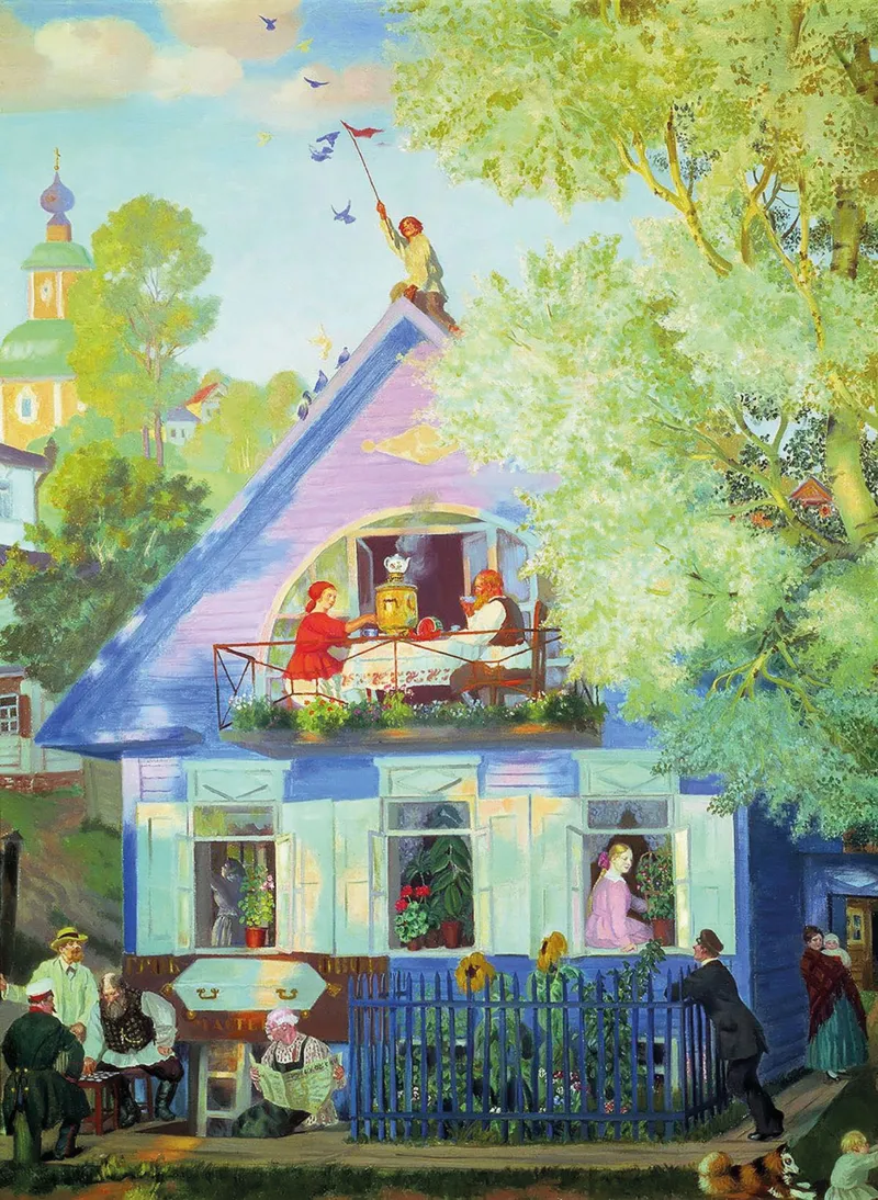 Puzzle en Bois Découpé à la Main - La Maison Bleue