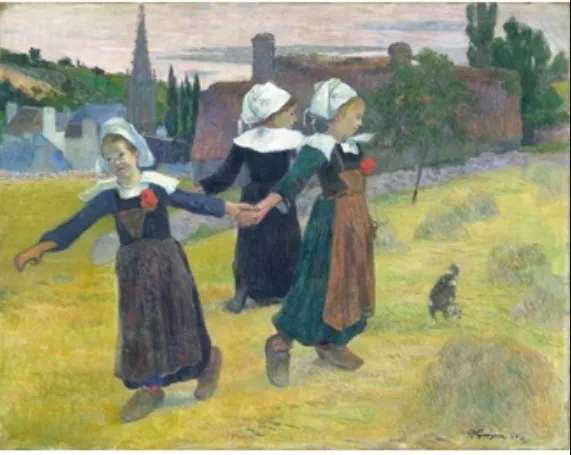 Puzzle en Bois Découpé à la Main - Paul Gauguin - Danseuses Bretonnes, 1888