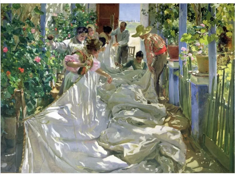 Puzzle en Bois Découpé à la Main - Sorolla : En Cousant La Voile