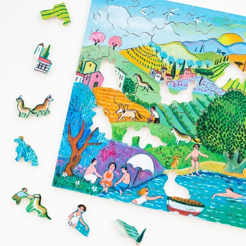 Puzzle en Bois Découpé à la Main - Le Petit Lac