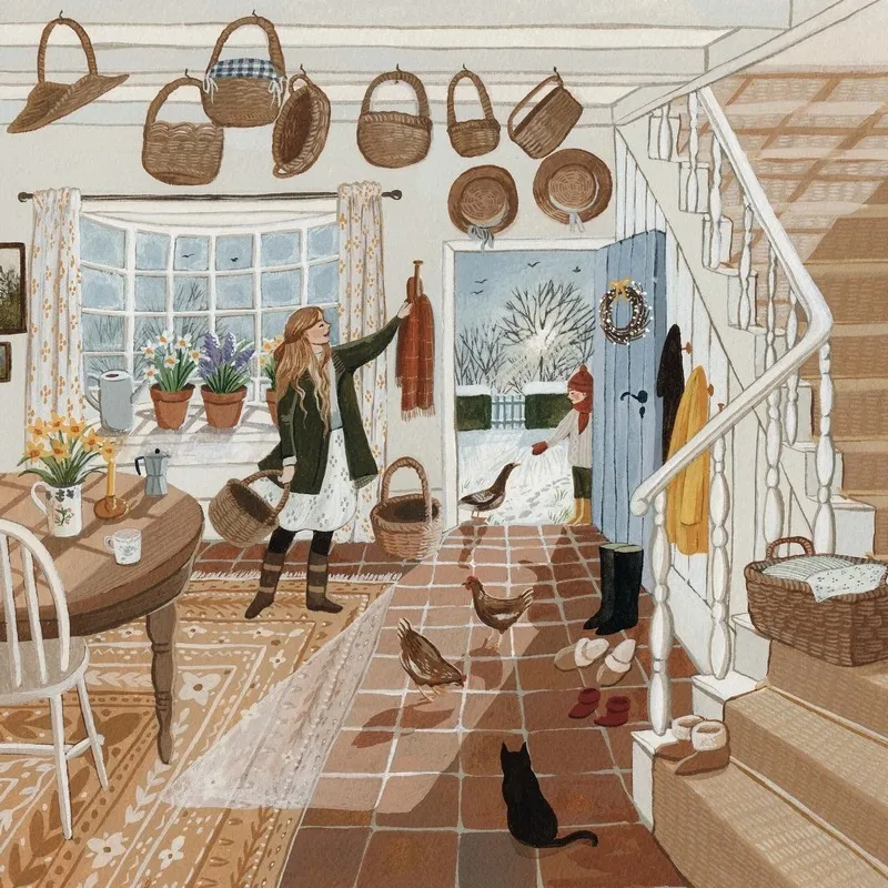 Puzzle en Bois Découpé à la Main - Le Printemps À Ma Porte