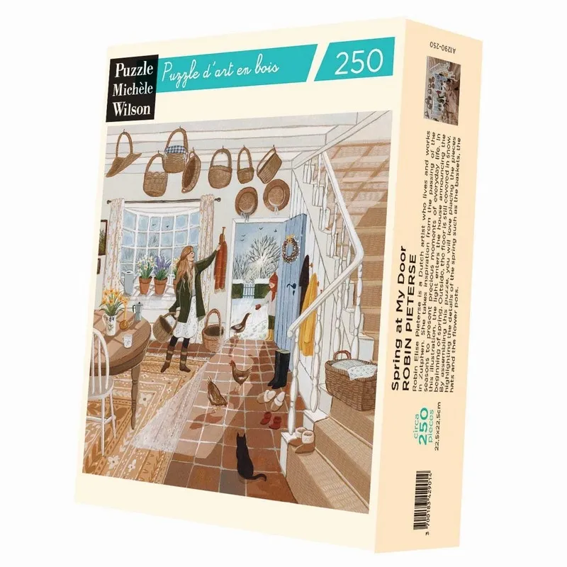 Puzzle en Bois Découpé à la Main - Le Printemps À Ma Porte