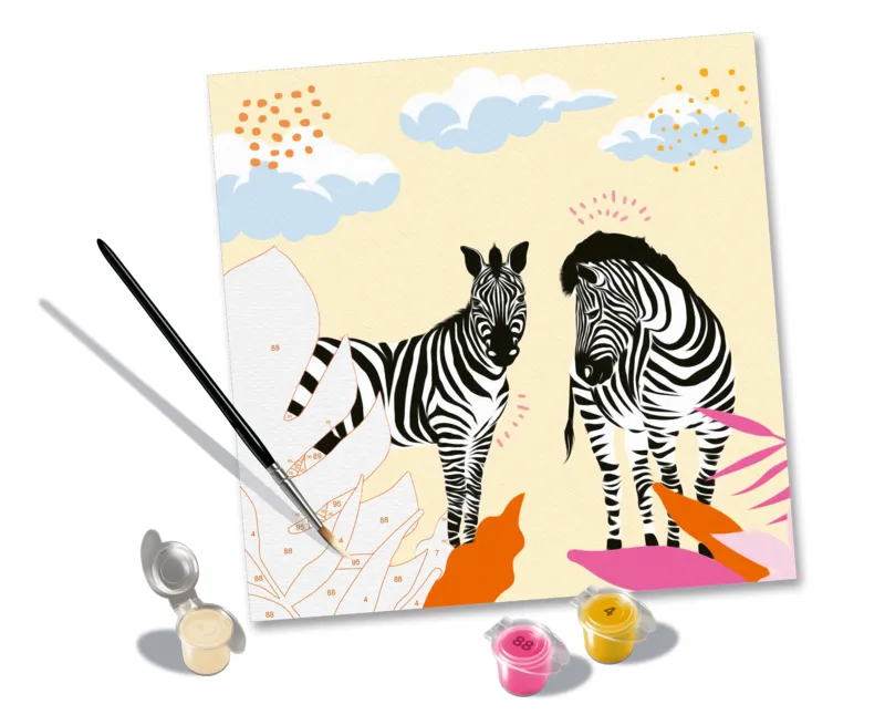 Peinture au Numéro - CréArt - Zèbre - Jolane Edition