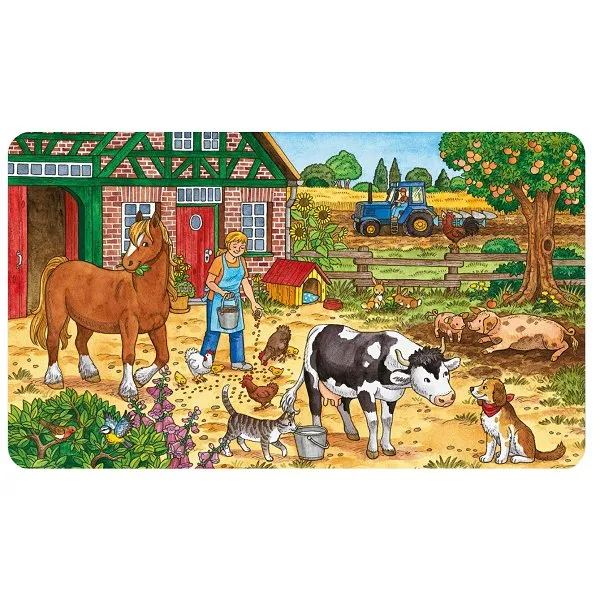 Puzzle cadre - 15 pièces : La vie à la ferme
