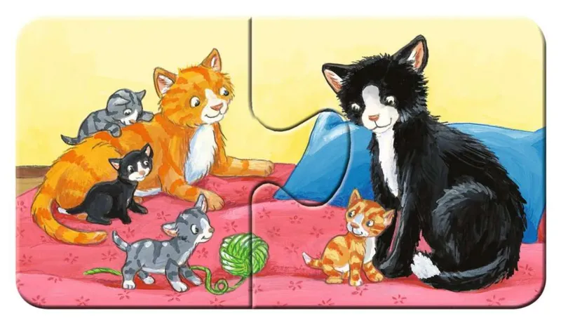 9 Puzzles - Tierfamilien auf dem Bauernhof