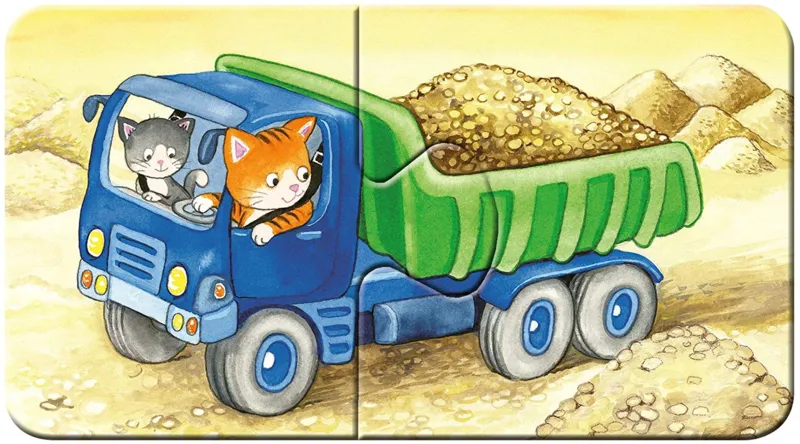 My First Puzzles - Animaux au Chantier (9x2 Pièces)