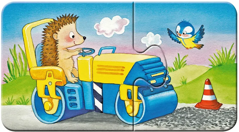 My First Puzzles - Animaux au Chantier (9x2 Pièces)