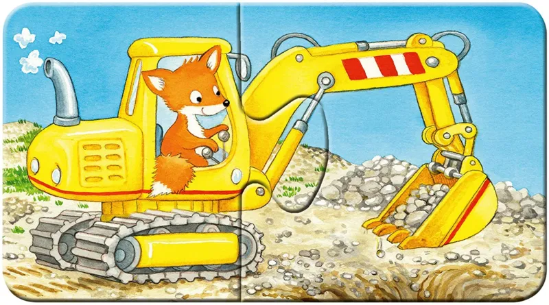 My First Puzzles - Animaux au Chantier (9x2 Pièces)