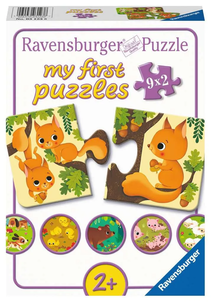 9 Puzzles - Les Animaux et leurs Bébés