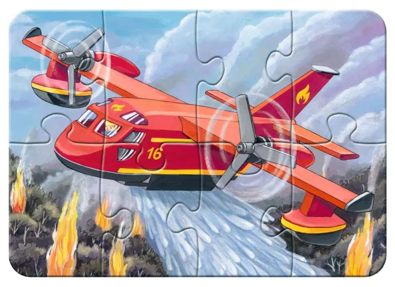 Puzzle Cadre - 4 Puzzles - Mes véhicules d'urgence