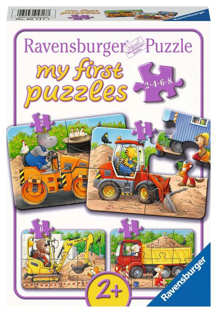 4 Puzzles - Mon premier puzzle - Animaux au Chantier