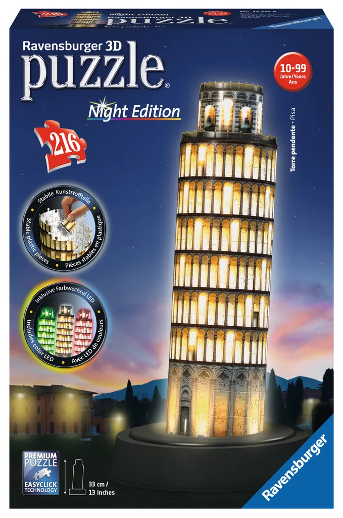 Puzzle 3D avec LED - Tour de Pise by Night