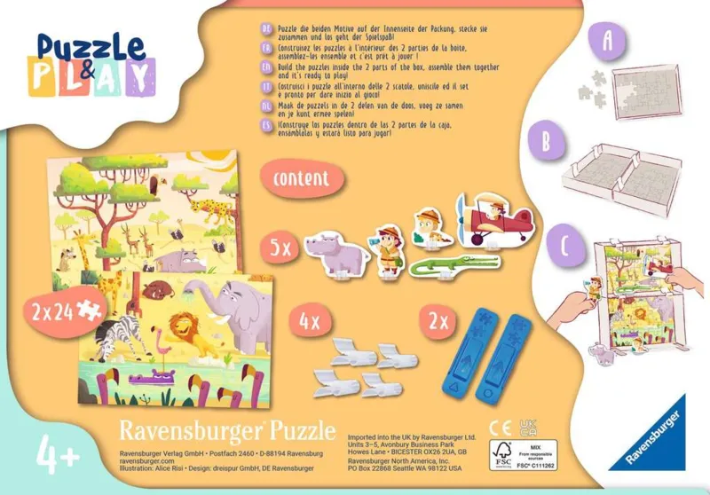 2 Puzzles - Puzzle & Play - Safari