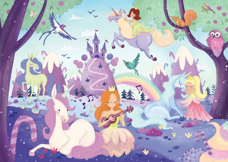 Puzzle Géant de Sol - Pièces XXL - Licornes