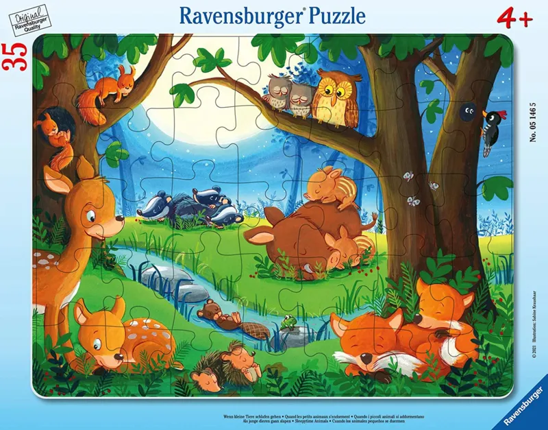 Puzzle Cadre - Les Petits Animaux vont au Lit