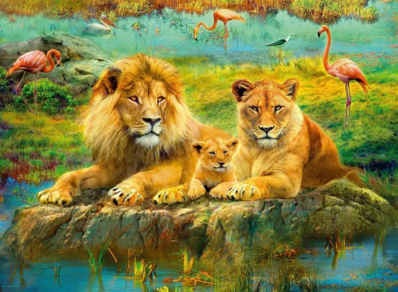 Lions dans la Savanne