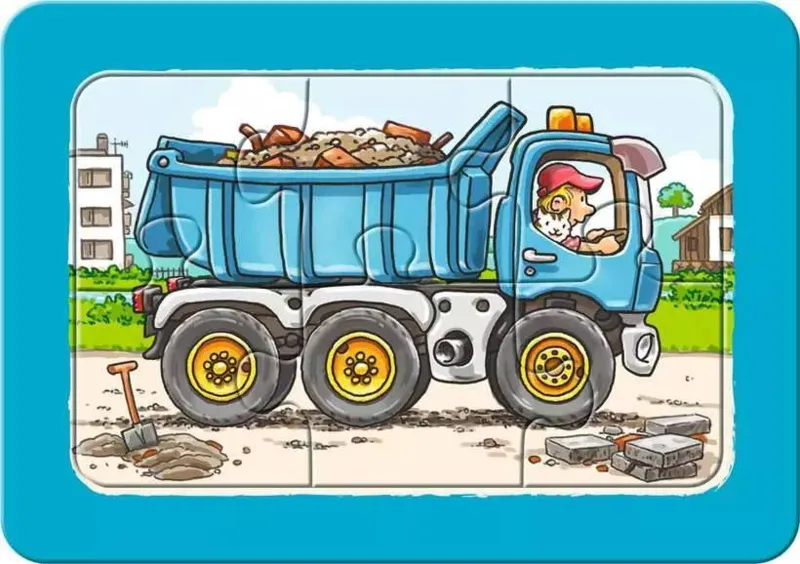 3 Puzzles - My First Puzzle - Tracteur, Pelleteuse, Camion Benne