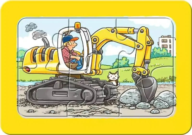 3 Puzzles - My First Puzzle - Tracteur, Pelleteuse, Camion Benne
