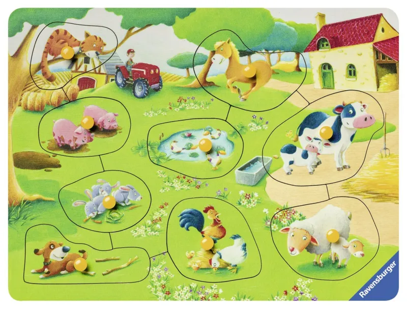 Puzzle en Bois - Animaux de la Ferme