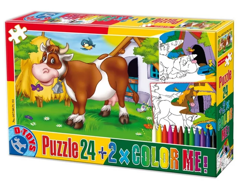 Color Me : La vache dans le pré + 2 dessins à colorier