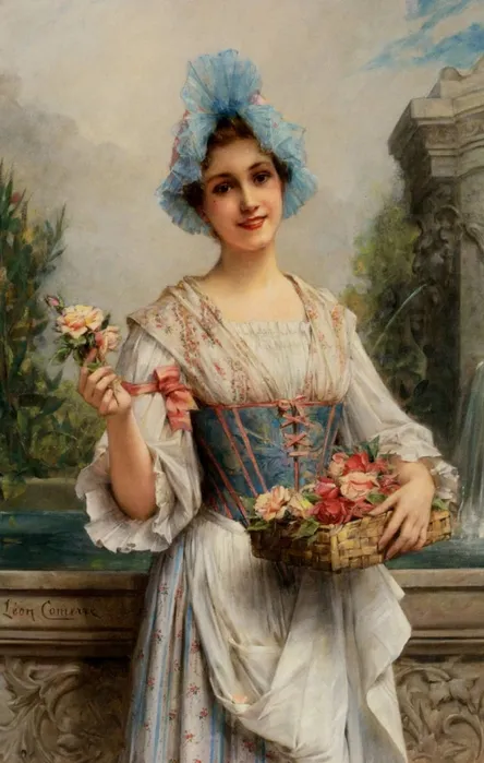 Léon François Comerre - La Vendeuse de Fleurs