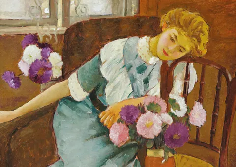 Stefan Luchian - Lorica with Chrysanthemums