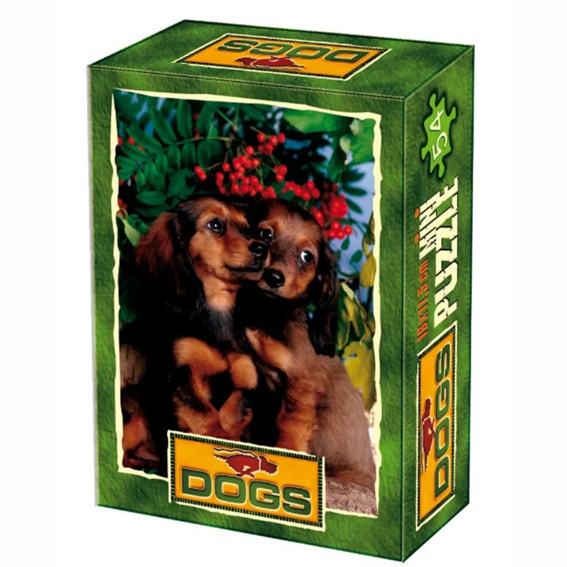 Mini Puzzle - Animaux domestiques - Deux chiots tout mignon