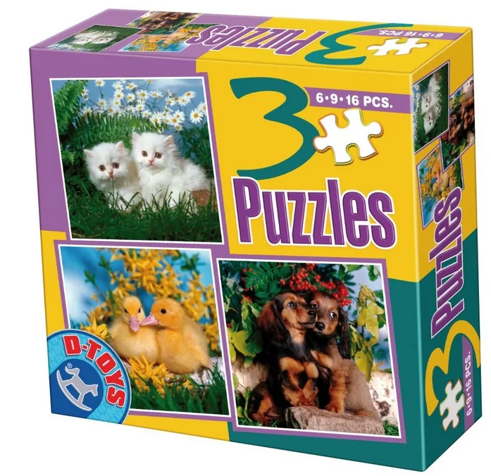 3 Puzzles animaux