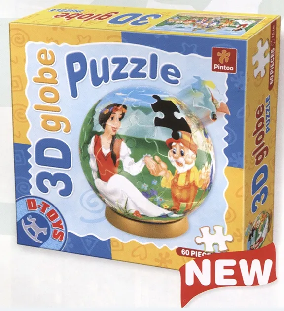 Puzzle Globe - Blanche Neige et les 7 nains