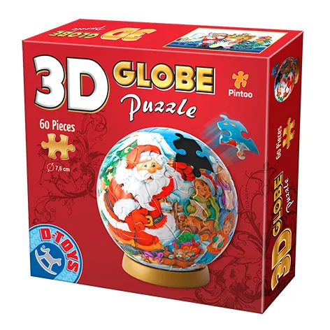 Puzzle Globe - Le père Noël et le Bonhomme de Neige